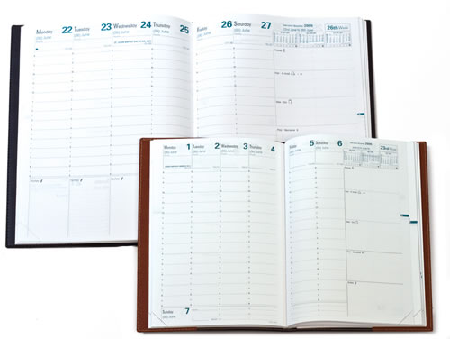 Pen-friendly planners and diaries have 90g extra white paper.